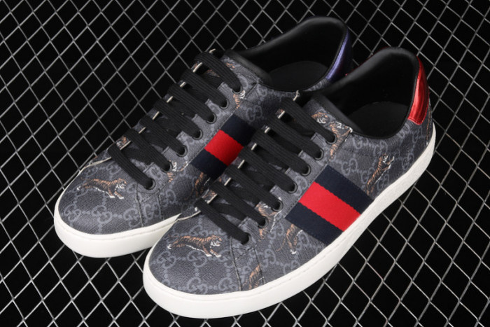 GUCC JBG LEATHER AND SUED BLACK AND TIGER ‎429445 G0K20 1102